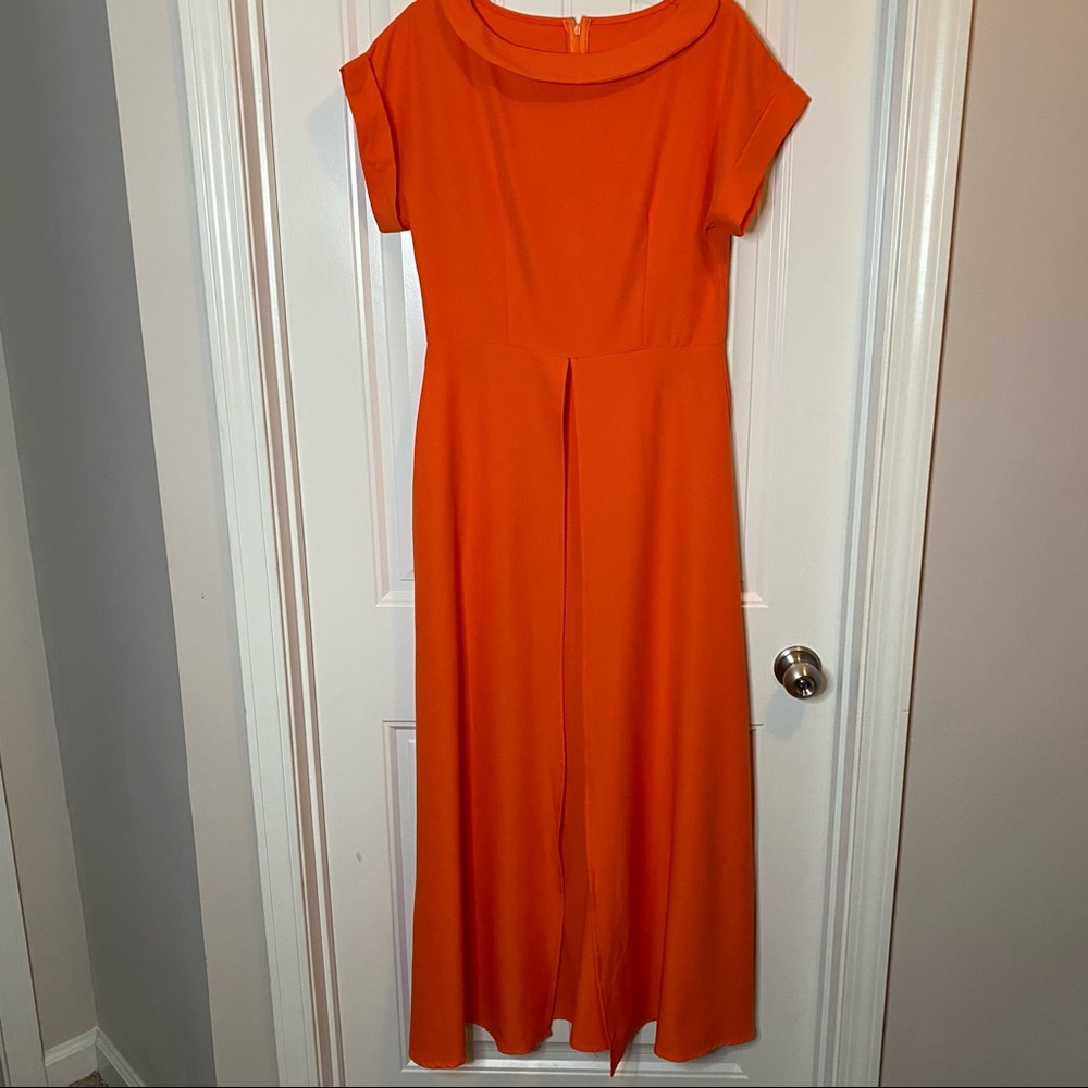 Orange long maxi dress